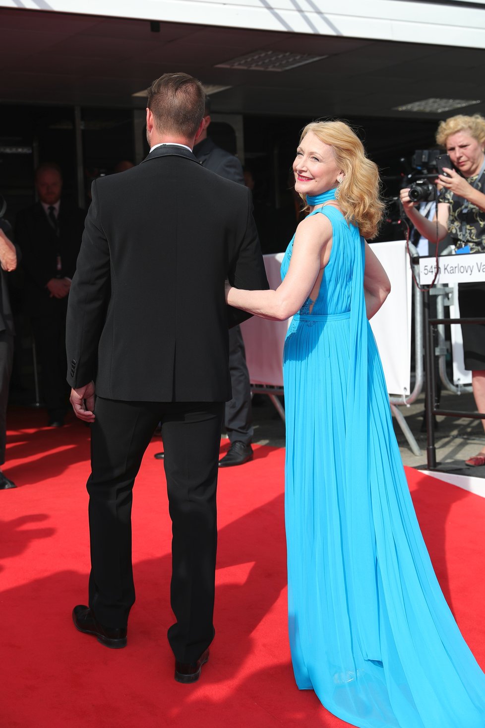 Patricia Clarkson na závěrečném ceremoniálu KVIFF 2019.