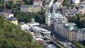 Karlovy Vary z vyhlídky Diana