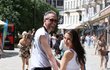 Tomáš Třeštík a Eva Decastelo na kolonádě Tomáš Třeštík a Eva Decastelo na kolonádě