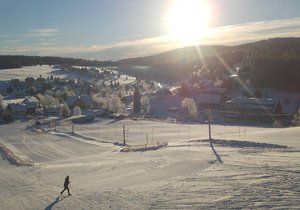 Kvilda na Šumavě zažila mrazivou noc, bylo až -30 °C (19. 1. 2019)