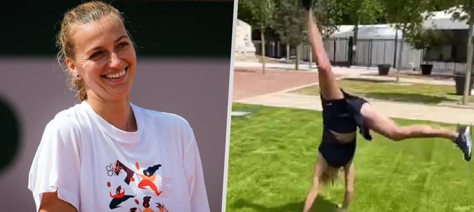 Petra Kvitová si před turnajem v Paříži střihla gymnastickou sestavu