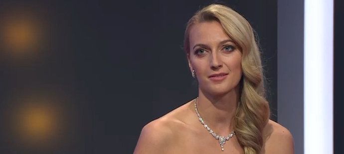 Tenistka Petra Kvitová zářila i díky stovkám diamantů.