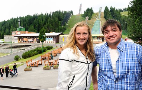 Petra Kvitová se svým hostitelem Igorem Rattajem.