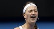 Zklamaná Petra Kvitová po vyřazení ve čtvrtfinále na Australian Open