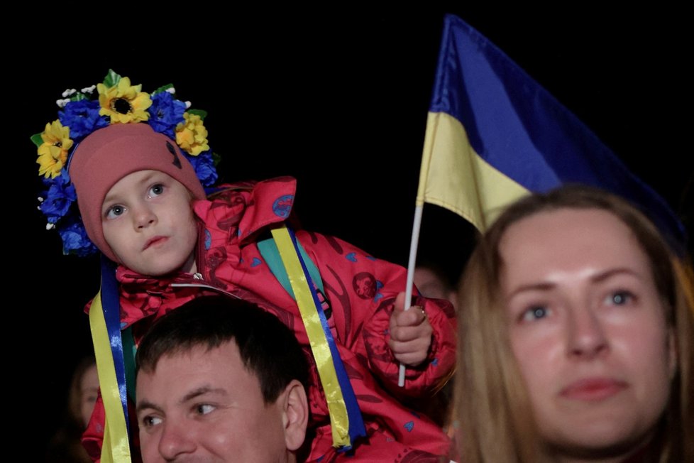 Válka na Ukrajině: Oslavy dobytí Chersonu v Kyjevě