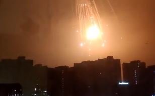 Exploze nad Kyjevem (25. 2. 2022)