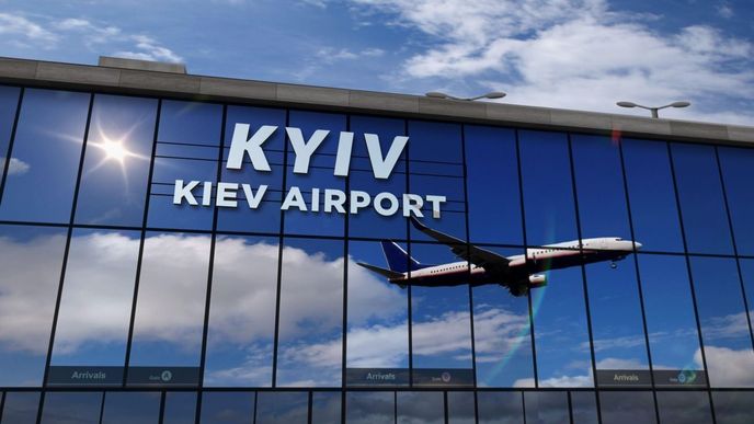 Kyjevské letiště, ilustrační foto