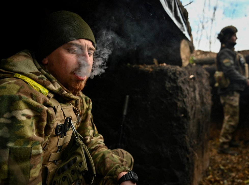 Ukrajinští vojáci na frontě, Záporožská oblast, 3. 11. 2022
