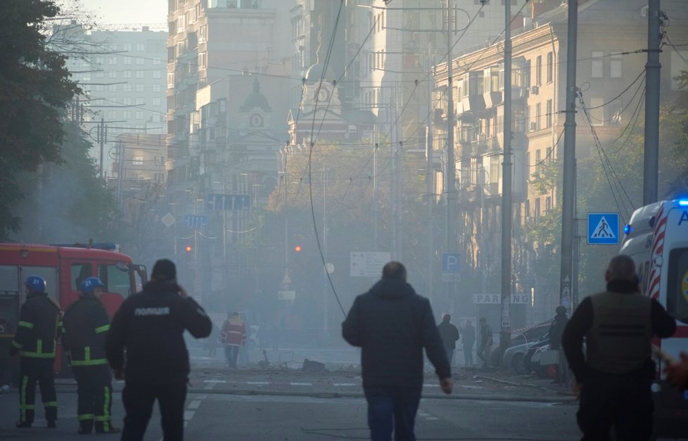 Ruské útoky na Kyjev (17. 10. 2022)