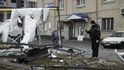 Následky bombardování v Kyjevě