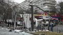 Následky bombardování v Kyjevě