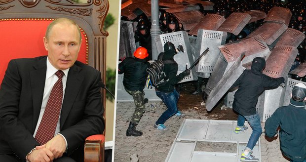 Ruský prezident Putin okomentoval střety v ukrajinském Kyjevě