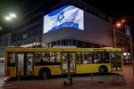 Kyjev: Izraelské vlajky na podporu napadeného židovského státu (8. 10. 2023)