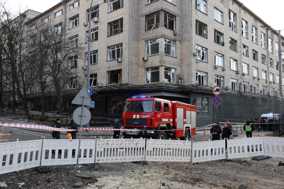 Kyjevem se rozezněly výbuchy (31.12.2022).