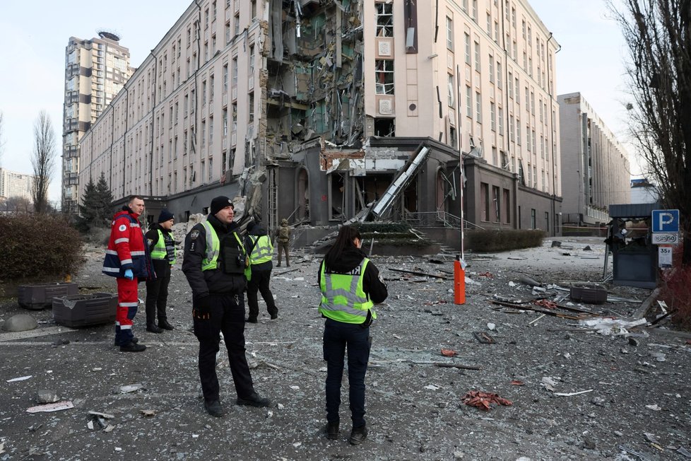 Kyjevem se rozezněly výbuchy (31.12.2022).