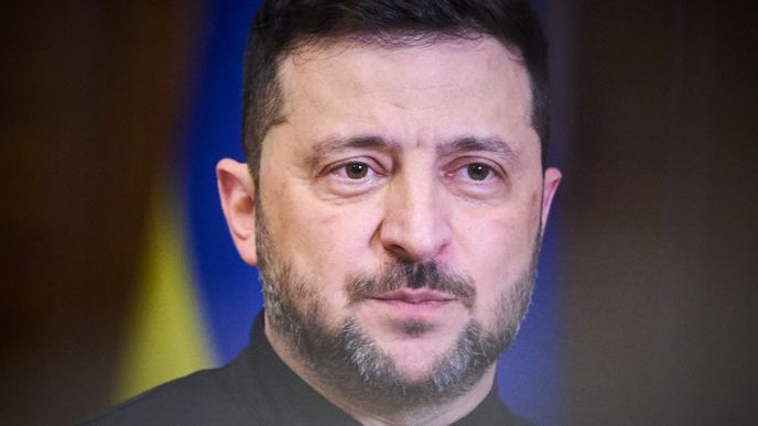 Ukrajinský prezident Volodymyr Zelenskyj na tiskové konferenci v Kyjevě (10. 10. 2025) Ukrajinský prezident Volodymyr Zelenskyj na tiskové konferenci v Kyjevě (10. 10. 2025)