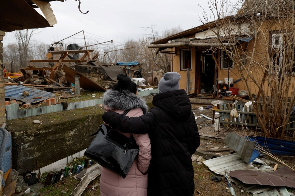 Následky raketového útoku v Kyjevě (29.12.2022)