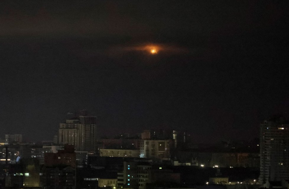 Noční dronový útok na Kyjev (25.11.2023)