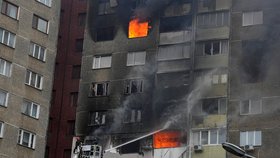 Kyjev po rozsáhlém vzdušném útoku (7. 2. 2024)