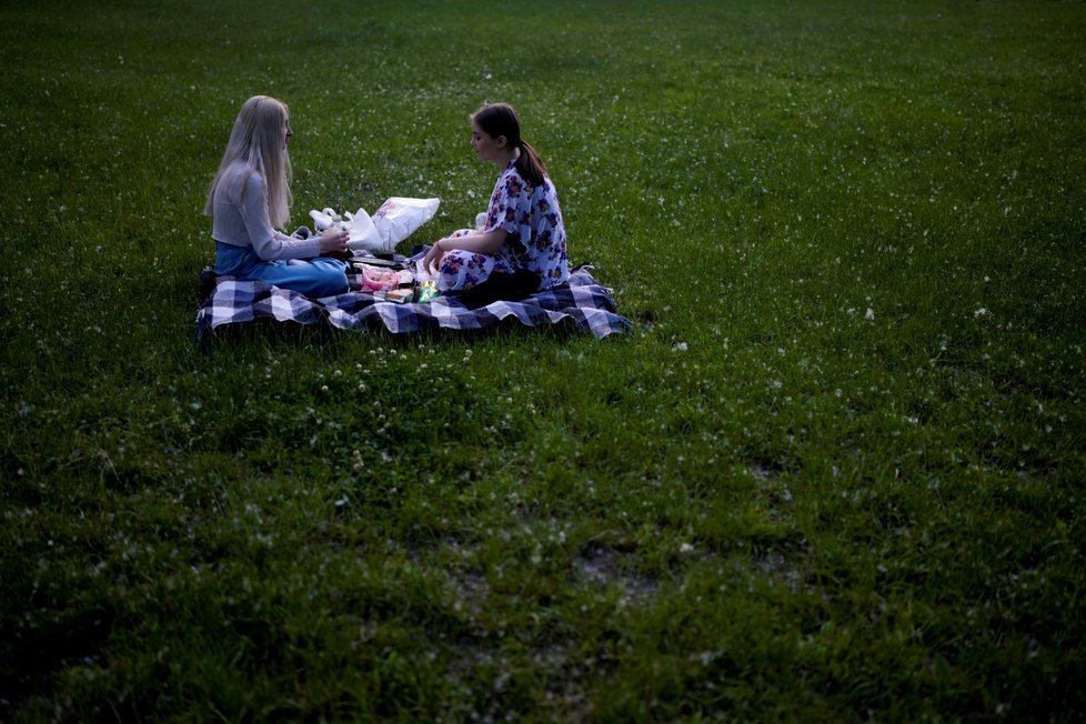 Piknik v kyjevském parku Natalka.