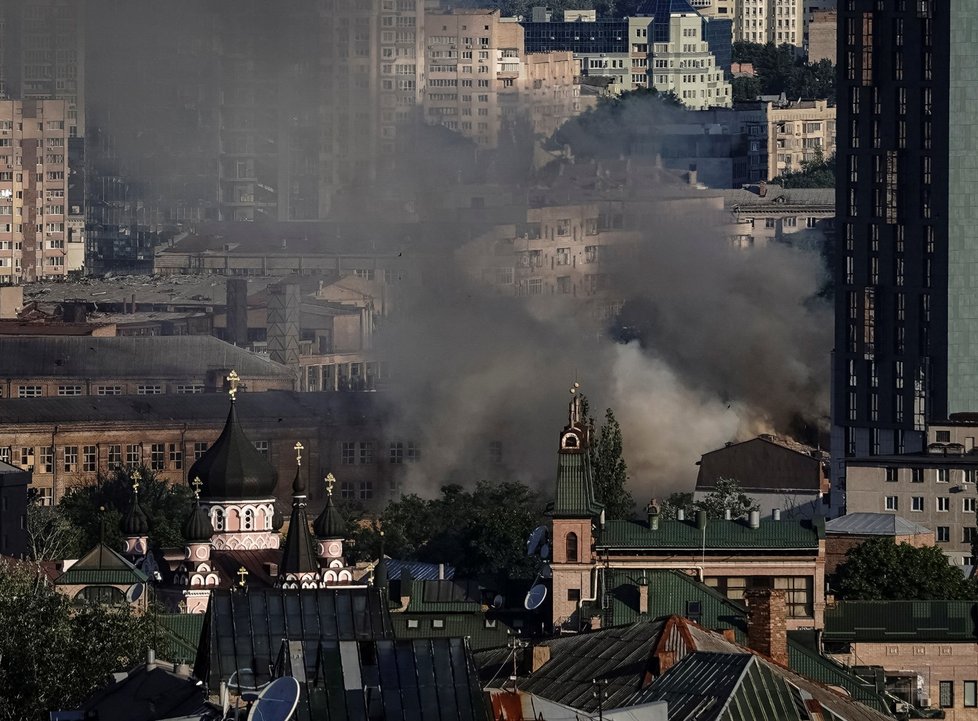 Raketový útok na Kyjev (26. 6. 2022)
