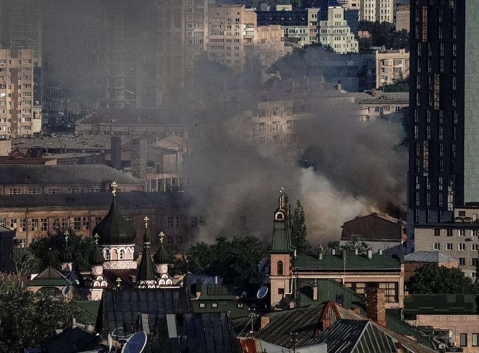 Raketový útok na Kyjev (26.6.2022)