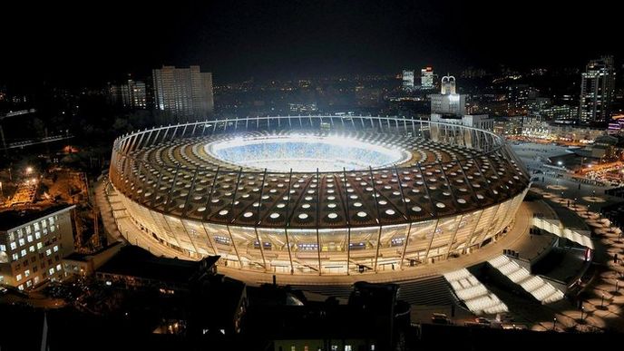 Kyjevský Olympijský národní sportovní komplex. Stadion bude hostit finálový zápas turnaje.