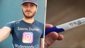 Hrdý dárce spermií (32) si dává od svého koníčku pohov.