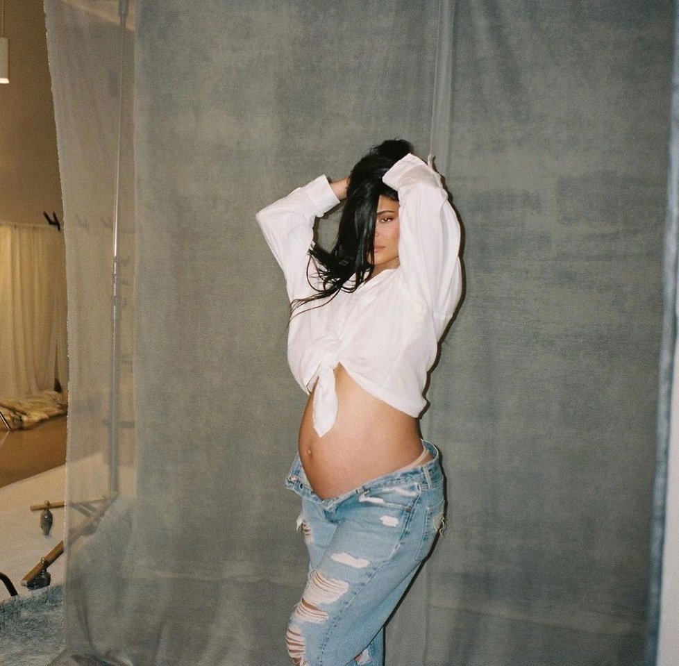 Kylie během druhého těhotenství