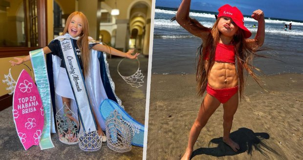 Sedmiletá královna krásy šokovala internet: Její břišáky by jí záviděl leckterý sportovec