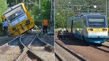 Vykolejený vlak v Lázních Kynžvart se podařilo odstranit: Policie zadržela jednu osobu
