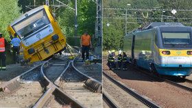 Nehoda vlaku u obce Lázně Kynžvart zablokovala cestu pro Pendolino.