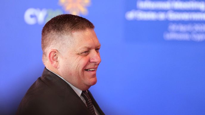 Slovenský premiér Robert Fico na summitu EU na Kypru (24.4.2026) Slovenský premiér Robert Fico na summitu EU na Kypru (24.4.2026)