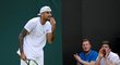 Kyrgios se ve Wimbledonu opět neudržel a po výhře si odplivl směrem k divákovi