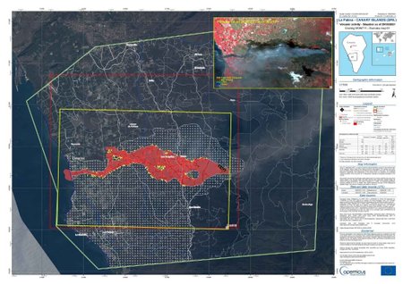 Lávová delta u pobřeží ostrova La Palma po erupci sopky