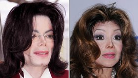 Michaelova sestra La Toya vypadá jako bratrova kopie, chybí jen důlek na bradě
