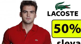 Nakupujte trička Lacoste se slevou 50%