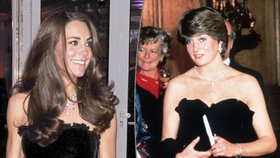 Kate si vzala téměř identické šaty jako Lady Diana