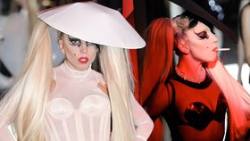 V pro ni netradiční roli modelky zpěvačka Lady Gaga překvapila diváky na pařížském týdnu módy.