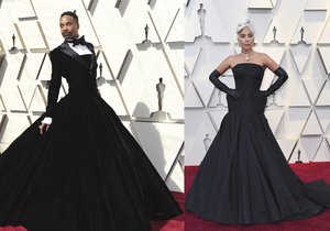 Lady Gaga to letos málem projela i na oscarovém červeném koberci. Na "frak" jí dal svým outfitem herec, performer a zpěvák Billy Porter