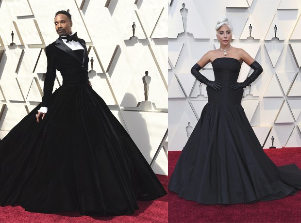 Lady Gaga to letos málem projela i na oscarovém červeném koberci. Na &#34;frak&#34; jí dal svým outfitem herec, performer a zpěvák Billy Porter