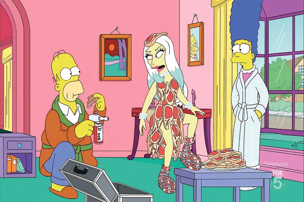 Nejen Homer či Marge. V seriálu Simpsonovi se objevila i Lady Gaga.