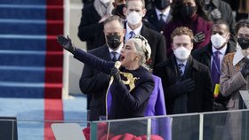 Zpěvačka Lady Gaga na inauguraci Joea Bidena