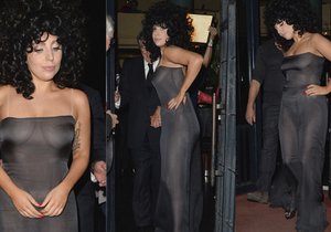 Lady Gaga odhalila pod průsvitnými šaty úplně všechno
