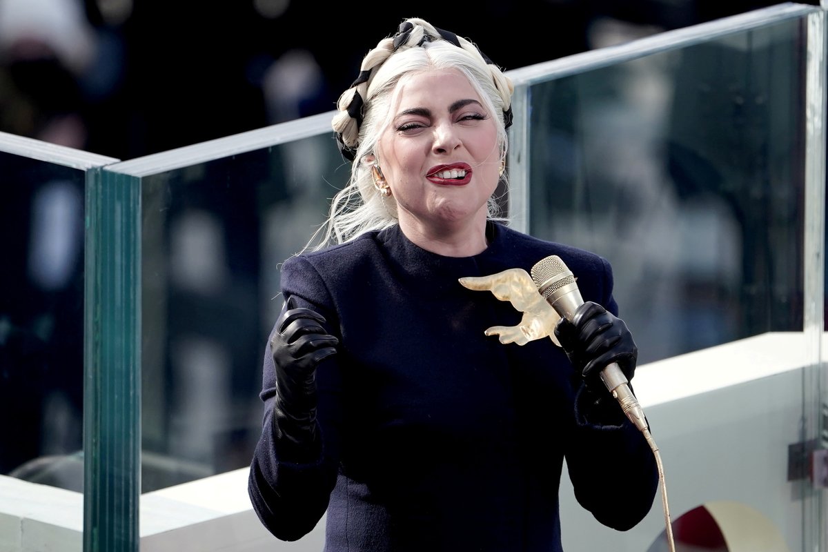 Zpěvačka Lady Gaga na inauguraci Joea Bidena