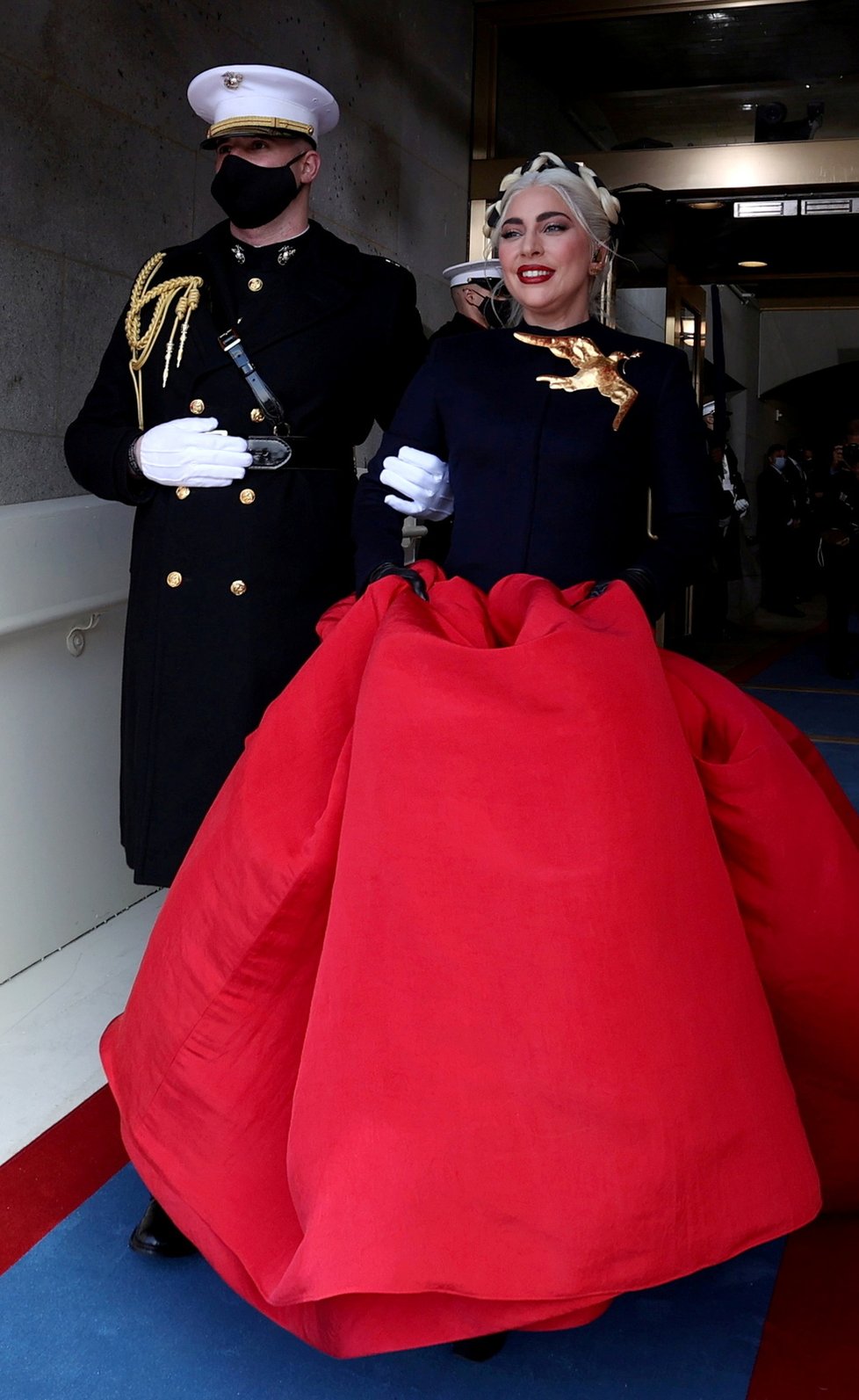 Zpěvačka Lady Gaga na inauguraci Joea Bidena