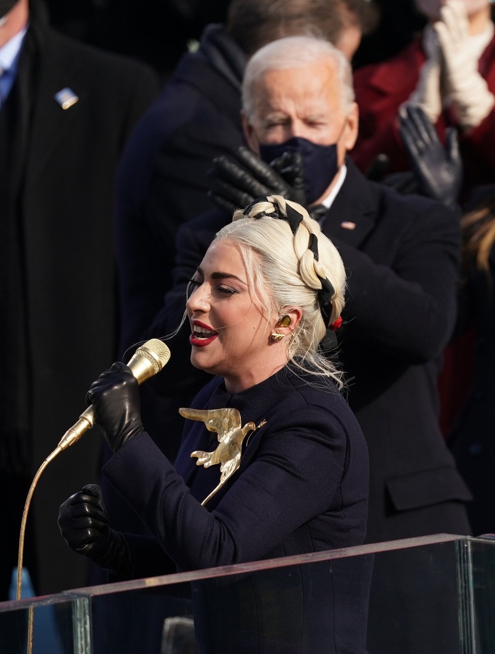 Zpěvačka Lady Gaga na inauguraci Joea Bidena