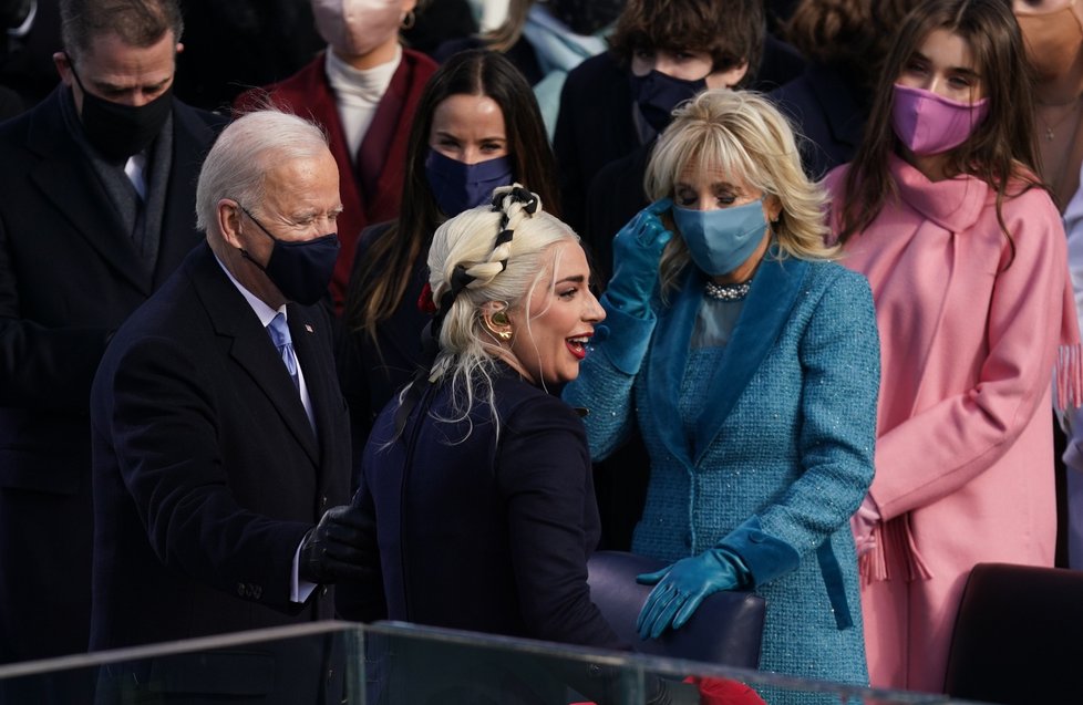 Zpěvačka Lady Gaga na inauguraci Joea Bidena