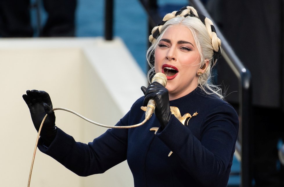 Zpěvačka Lady Gaga na inauguraci Joea Bidena