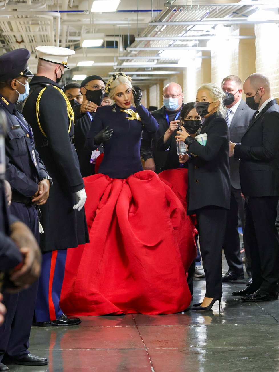 Zpěvačka Lady Gaga na inauguraci Joea Bidena